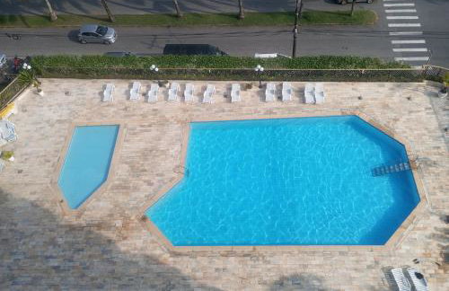 Apartamento T-44 com Vista para o Mar 50 metros da Praia Mongaguá Piscina Wi-Fi - Foto 13