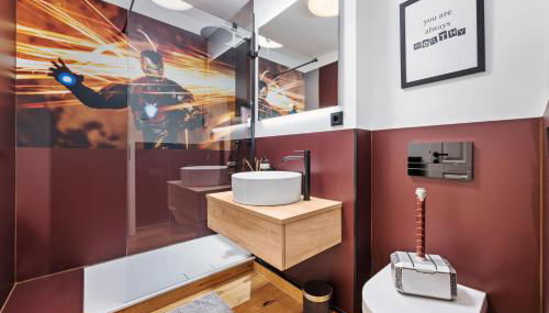 EDLER WOHNRAUM Disney Marvel Studio mit Balkon, Boxspringbett, Kaffeevollautomat, Lift & Parkplatz - Foto 4, towels