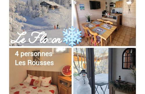 Le Flocon, Joli Cocon 4 pers avec Cheminée, LES ROUSSES, Draps inclus & Parking gratuit - Foto 1
