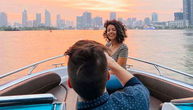 Pareja en el crucero