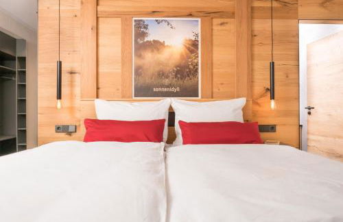 Ferienwohnung im Chaletstil Sonnenidyll 51 qm Wellness Fitness Sauna Bergrödelhof - Foto 3