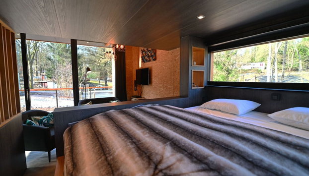 Ecological Holiday Home near Durbuy with Nordic Bath - Foto 3, Habitación