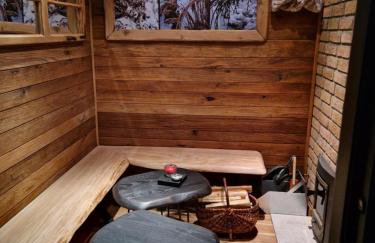 Odpoczywajka domek brzozowy z balią i sauną - Foto 14