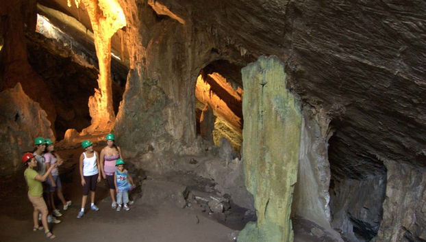 Durante a visita guiada pelas grutas de São Miguel