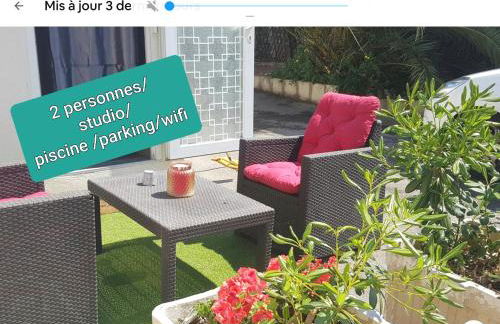 Gîte du stade Le Studio cour parking et piscine partagee - Foto 9