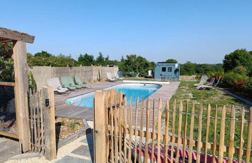 Petite maison bretonne 2 personnes accès piscine - Foto 19