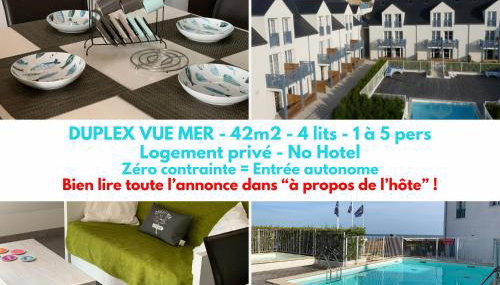 DUPLEX VUE MER - Plage 100m - Parking - 4 lits - hamam & sauna - Foto 3