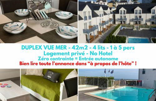 DUPLEX VUE MER - Parking sous sol - Plage 2 mn - 4 lits - Foto 1
