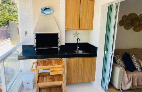 Apto com ar-cond e piscina a 100m mar praia da Enseada - Foto 10