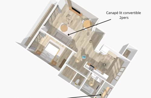 Appartement T2 cosy - Garage privé - WiFi - Foto 17