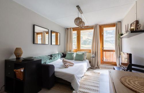 Studio 24 m2 - Classé 2 étoiles - LA MONGIE TOURMALET - Pied des Pistes - Balcon Plein Sud - Parking Public - Foto 4