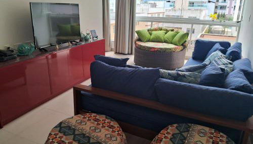 Show de apartamento na Praia do Morro - Guarapari - 3Q - Área externa com churrasqueira - 2 vagas garagem - Wifi - 100m da praia - ar condicionado - Foto 5