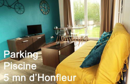 Charmant 2 pièces proche d Honfleur, piscine en saison, parking gratuit, Wifi - Photo 1