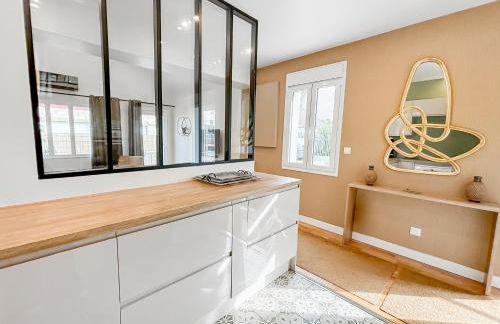 Maison plein pied proche de Paris, 1 chambre capacité 4 personnes, Parking privé, Terrasse privée - Foto 15