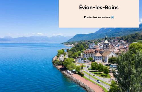 Cosy et moderne avec Clim - Lac Léman - Foto 15