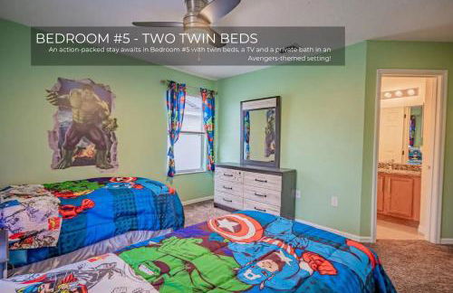 5 Bedroom Villa l 12 min to Disney l Themed Rooms l Orlando Area - Foto 13