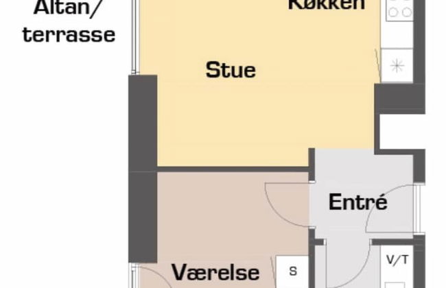 Great 1-bed w Balcony by Odense Harbour - Foto 10