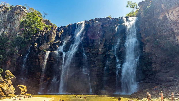 Baño en las cascadas