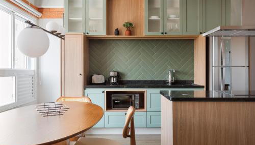 Outside Home Apto próx USP - Foto 2, stove, toaster, locker, minibar