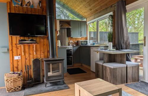 Belle 2 bedroom log cabin with hot tub, forest and loch - Foto 18
