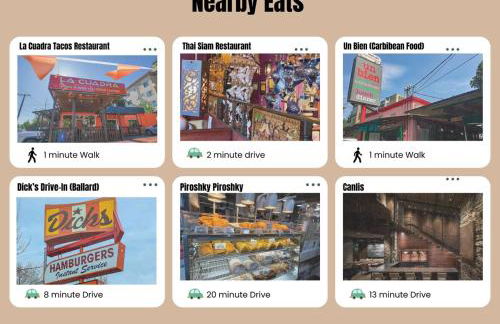 NEW! Central Ballard 3BR Townhome Fits 8 Free Parking AC Family Friendly - Foto 43