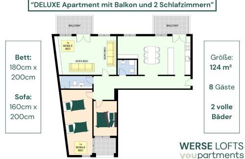 124 QM - Exklusiv & Top angebunden - Werse Loft by youpartments - Foto 7