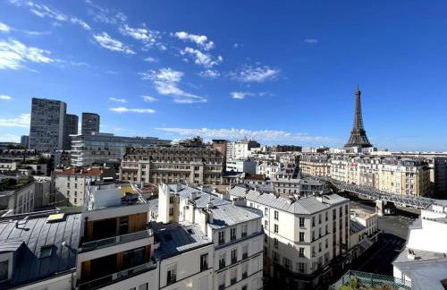 Tour Eiffel - Studio vue imprenable au-dessus des toits, balcon - Foto 34