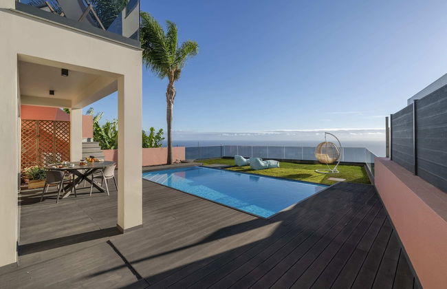 With Pool and Superb sea View - Villa Candelária - Foto 28