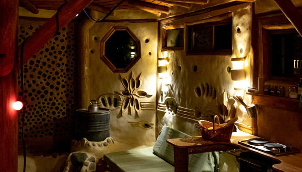 Interior da casa Eco Lodge