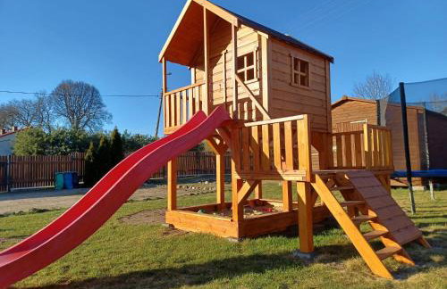 Dom drewniany na Kaszubach, rzeka, las, pola, niedaleko jeziora - Foto 8