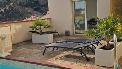 Piscine chauffée privative au Nid de Paulilles - Foto 1, sunbed