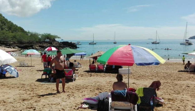 Sun bathe in paradise