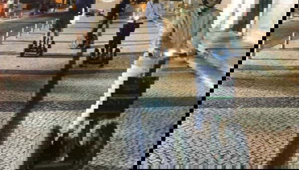 Enjoying the night tour of Faro