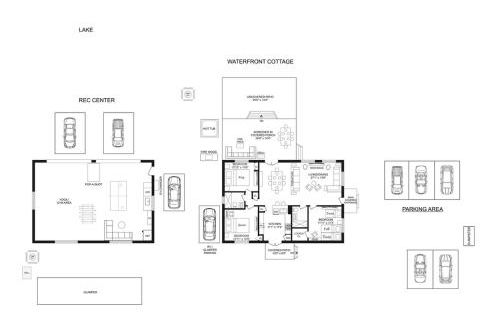 2 Lake Cabins Poolhottub Game Room & Courts - Foto 22
