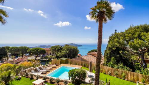 Stunning seaview villa. Villefranche Sur Mer - Foto 3, Garden, sunbed, Garden view