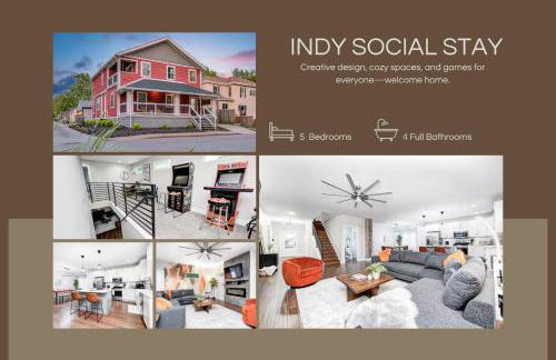Indy Getaway - 5BR - Sleeps 16 - Arcade games - Perfect for families and groups - Foto 3