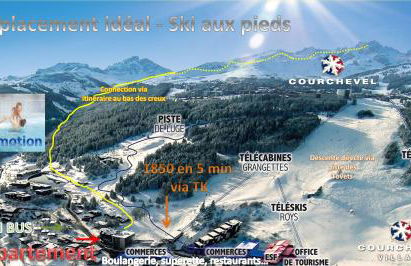 Courchevel 1550 – VERITABLE SKI AUX PIEDS – APPARTEMENT LES TOVETS T2 – 47m2 – 4P - Foto 2