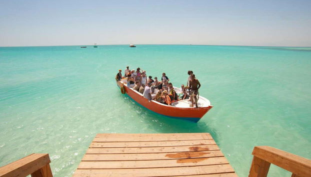 Disfrutando de la excursión a Orange Bay