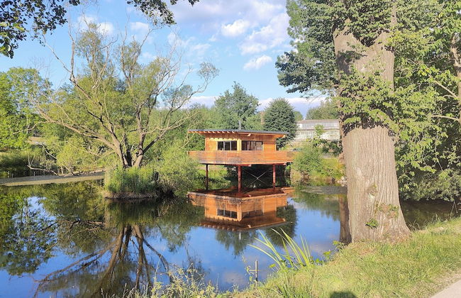 TinyHousebeiDresden spektakuläres winziges Häuschen auf Stelzen im Pferdeteich, Kaminofen, umlaufende Terrasse - Nähe Sächsische Schweiz - Foto 1