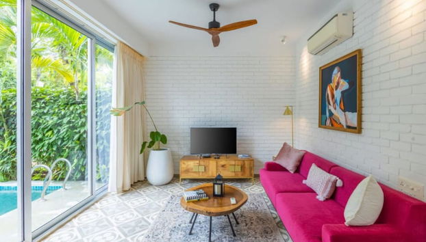 2bhk w Pvt Pool 10 Mins From Beach Villa Venus - Foto 5, Quarto