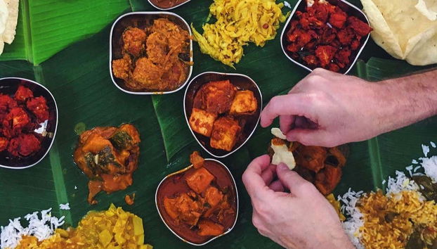 Preparing Indian snacks