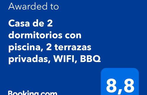 Casa de 2 dormitorios con piscina, 2 terrazas privadas, WIFI, BBQ - Photo 2