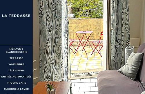 La Terrasse, T2 proche gare, Wifi, tv HD, grande terrasse - Photo 1