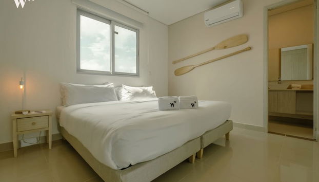 w Lovely 2BR w AC in Sunny Cartagena - Foto 5, Habitación