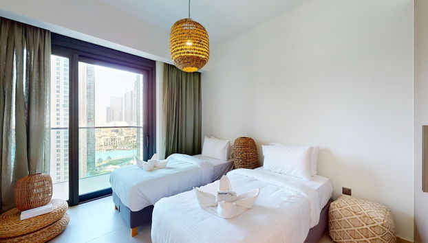 Primestay - 2BR Act Burj Khalifa View - Foto 4, Habitación