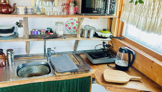 Romantic Cabin Right on the Lake With Fire Place - Foto 5, Eigene Küche