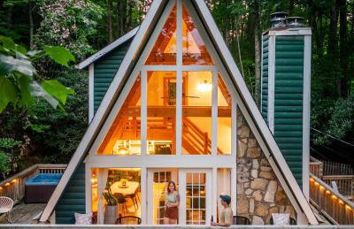 Big Mountain View! Downtown Gatlinburg Chalet Village! Hot Tub! Fan Favorite! AFrame Dreams! Magazine-Featured! Stunning Interiors! Little Green Cabin - Photo 24