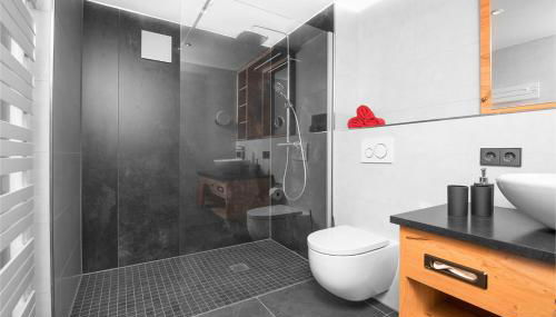 Ferienwohnung im Chaletstil Sonnenidyll 51 qm Wellness Fitness Sauna Bergrödelhof - Foto 5, Shower