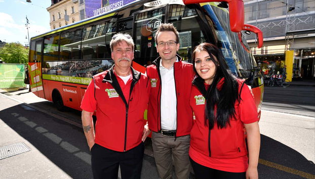 Personnel of the Basel sightseeing bus