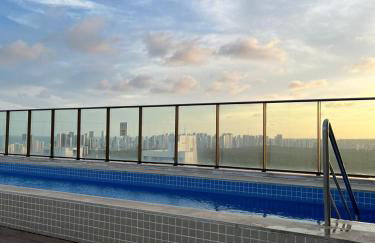 Flat Beach Class Excelsior - Apto Completo para 4 pessoas vista rio e mar - Foto 63